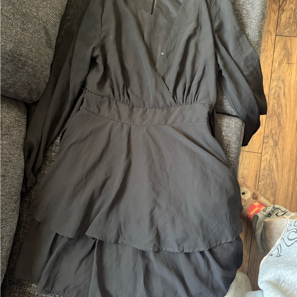 Elegant Black Layered Dress